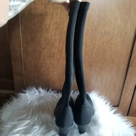 La Canadienne Tall Sock Boot Waterproof Kitten Heel 7 - Picture 12 of 13